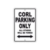 Corl Boats Parking Only All Others Will Be Towed Sea Ocean Beach Lake Aluminum Metal Sign Plate