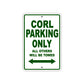 Corl Boats Parking Only All Others Will Be Towed Sea Ocean Beach Lake Aluminum Metal Sign Plate