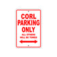 Corl Boats Parking Only All Others Will Be Towed Sea Ocean Beach Lake Aluminum Metal Sign Plate