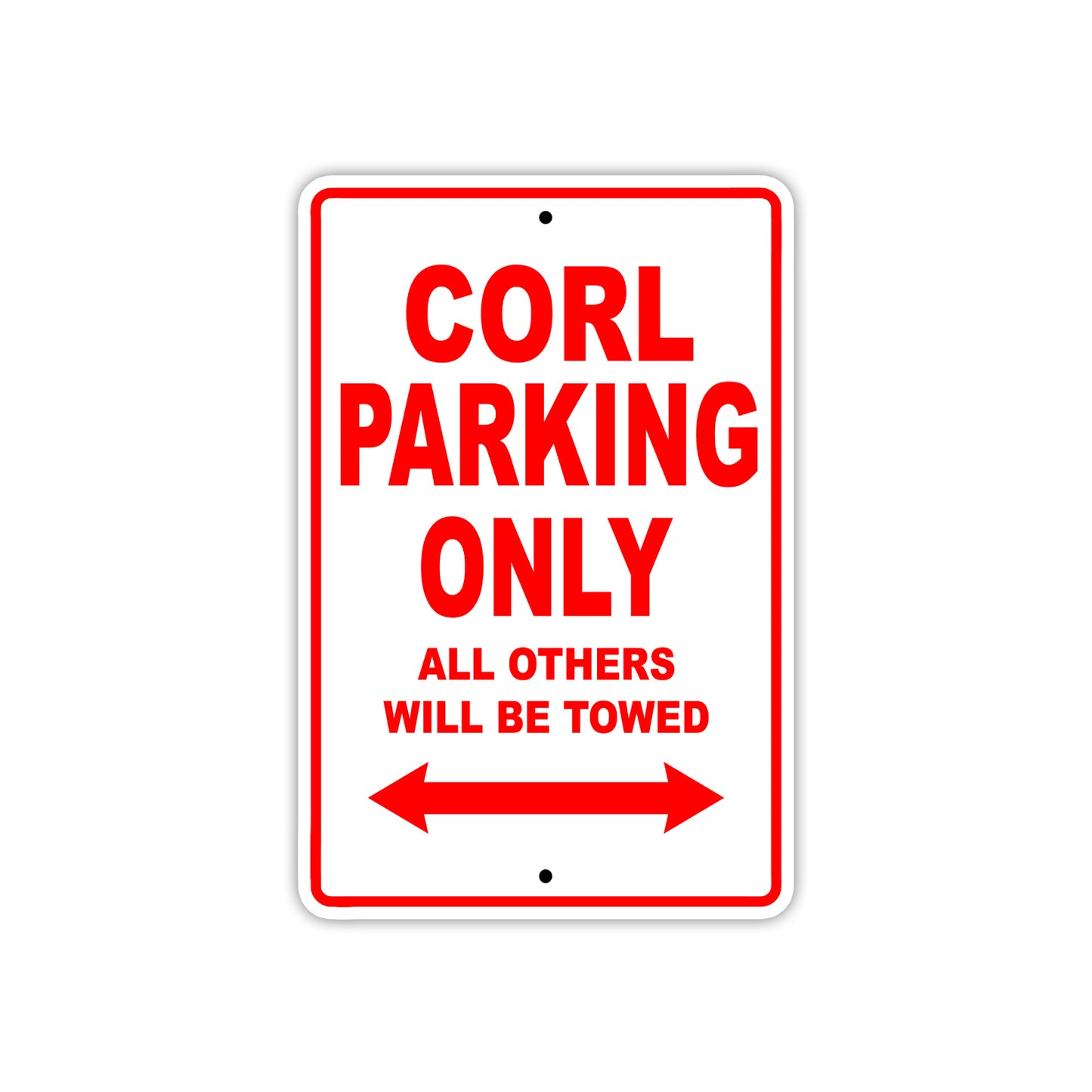 Corl Boats Parking Only All Others Will Be Towed Sea Ocean Beach Lake Aluminum Metal Sign Plate