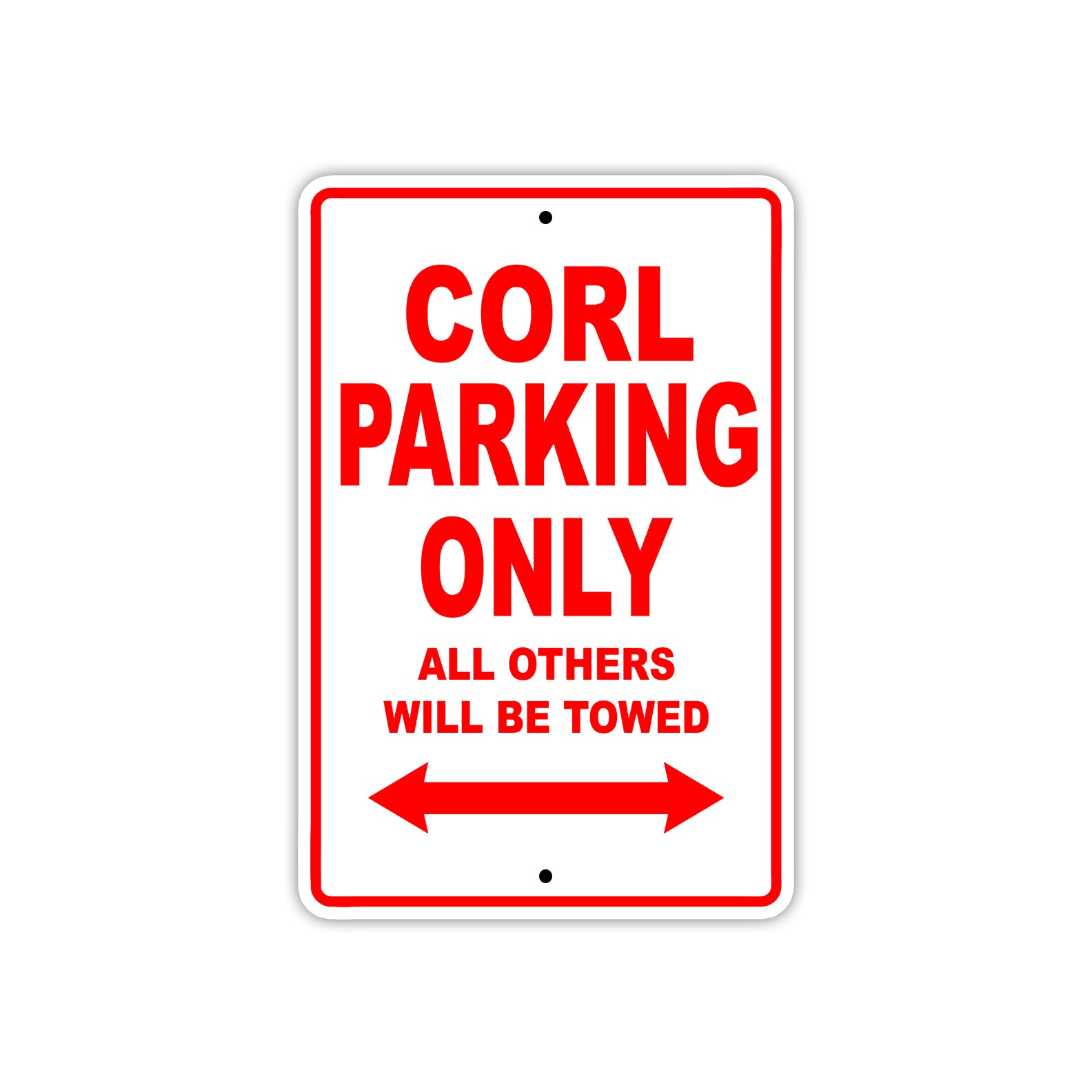 Corl Boats Parking Only All Others Will Be Towed Sea Ocean Beach Lake Aluminum Metal Sign Plate
