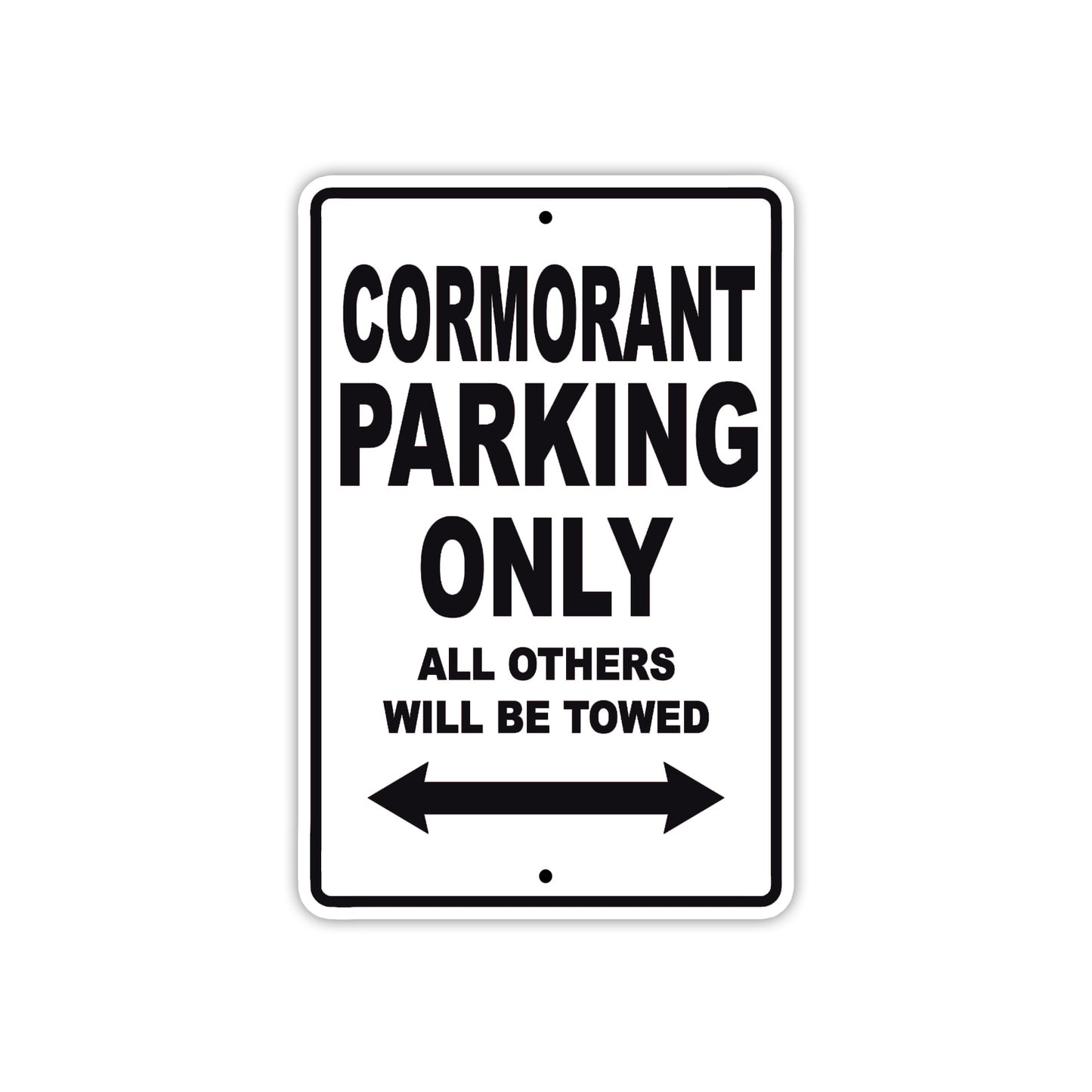 Cormorant Boats Parking Only All Others Will Be Towed Sea Ocean Beach Lake Aluminum Metal Sign Plate