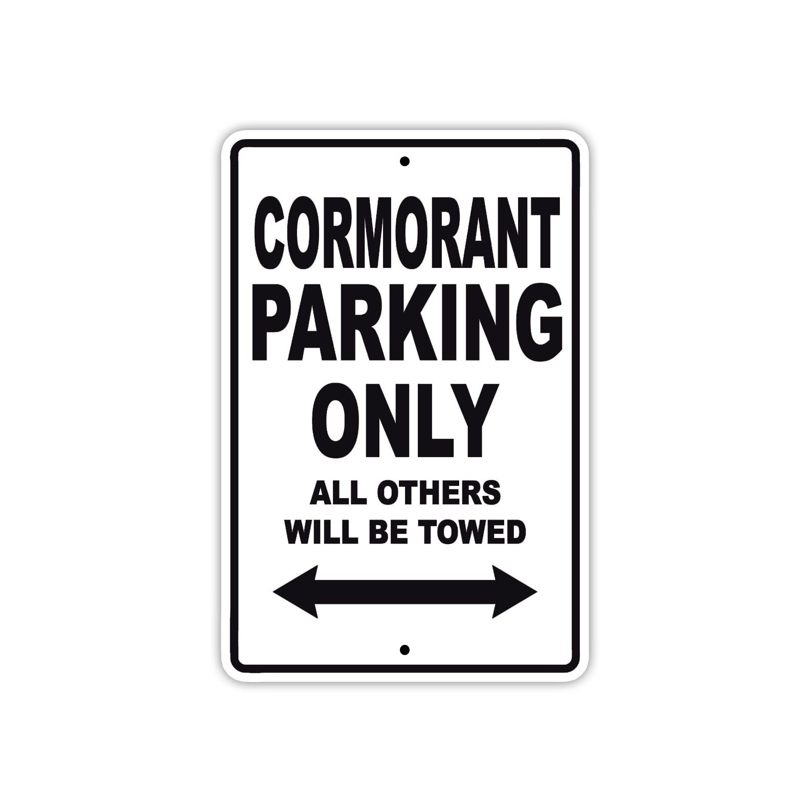 Cormorant Boats Parking Only All Others Will Be Towed Sea Ocean Beach Lake Aluminum Metal Sign Plate