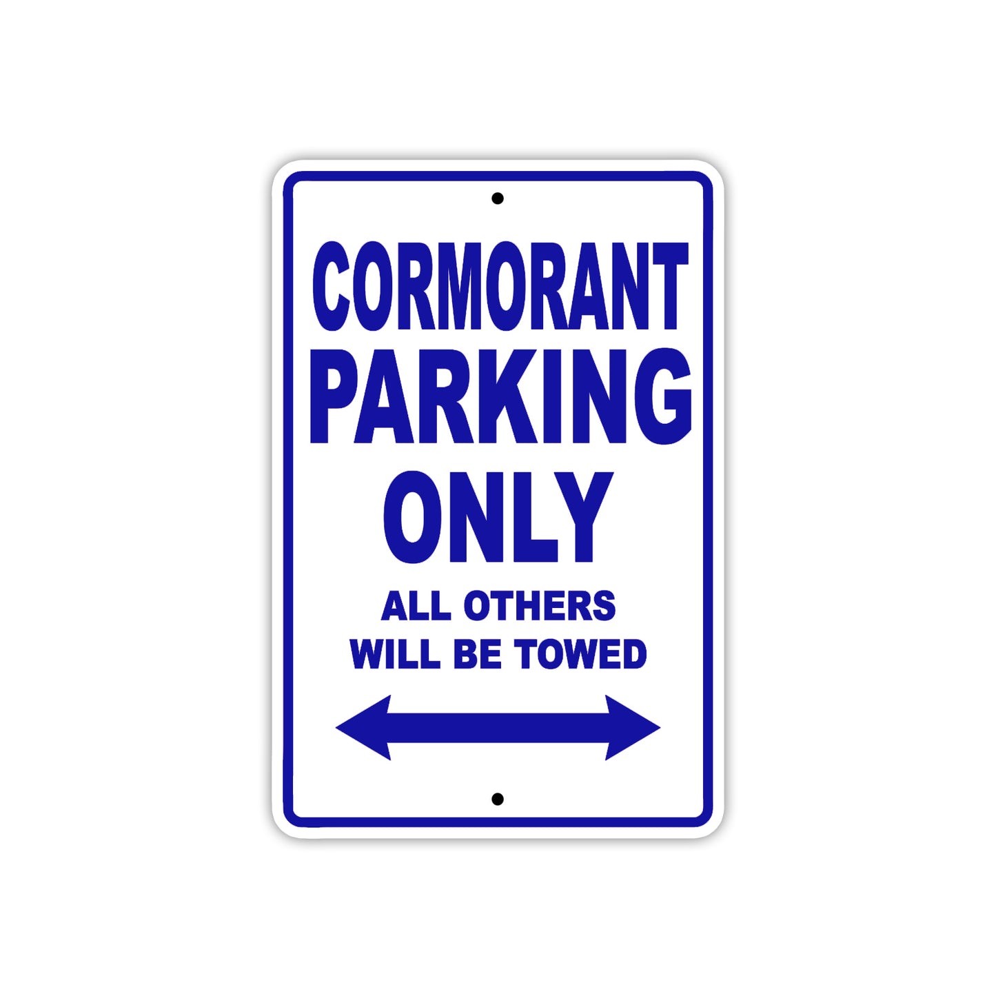 Cormorant Boats Parking Only All Others Will Be Towed Sea Ocean Beach Lake Aluminum Metal Sign Plate