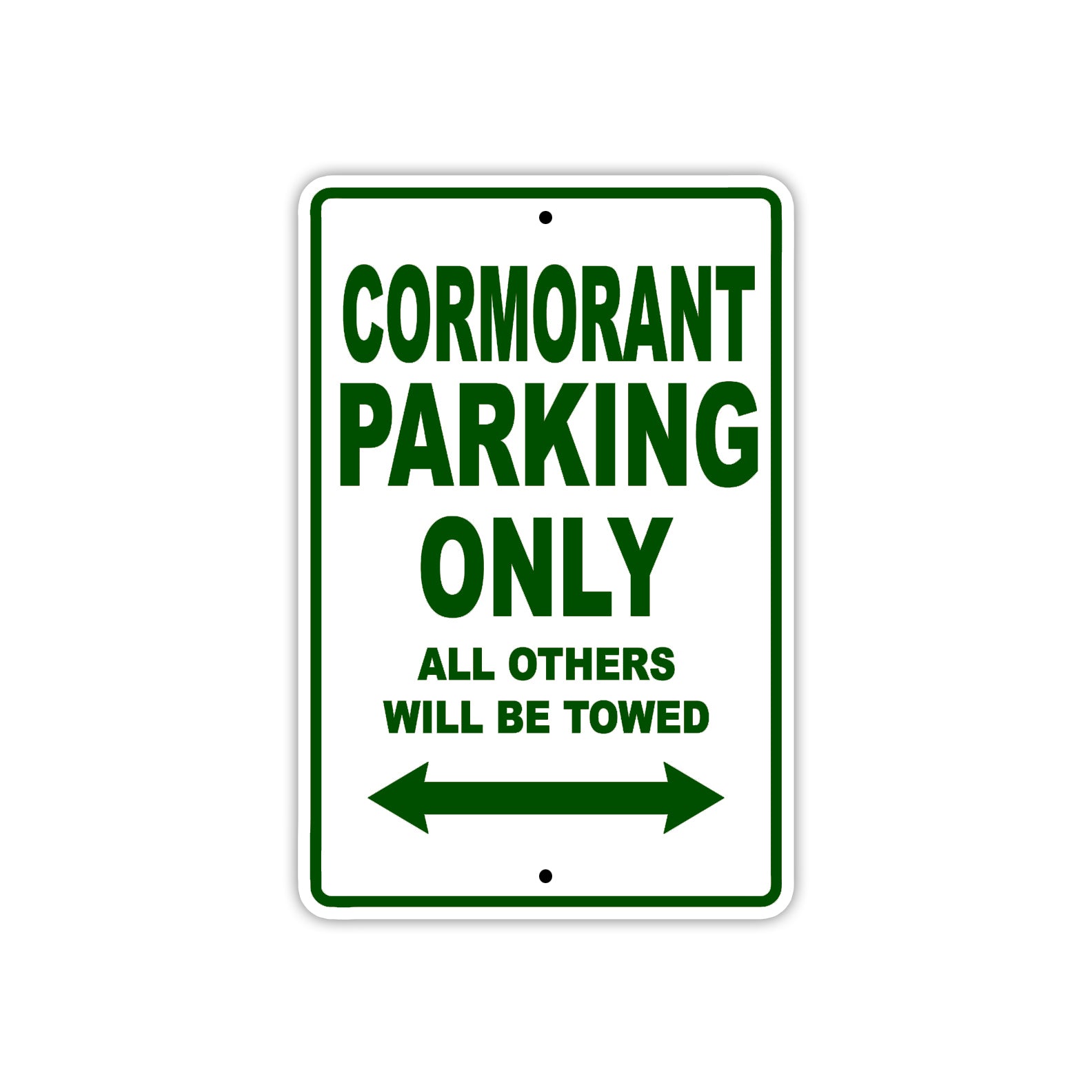 Cormorant Boats Parking Only All Others Will Be Towed Sea Ocean Beach Lake Aluminum Metal Sign Plate