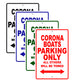 Corona Boats Boats Parking Only All Others Will Be Towed Sea Ocean Beach Lake Aluminum Metal Sign Plate