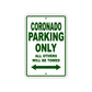 Coronado Boats Parking Only All Others Will Be Towed Sea Ocean Beach Lake Aluminum Metal Sign Plate