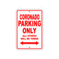Coronado Boats Parking Only All Others Will Be Towed Sea Ocean Beach Lake Aluminum Metal Sign Plate