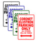 Coronet Elvstron Boats Parking Only All Others Will Be Towed Sea Ocean Beach Lake Aluminum Metal Sign Plate