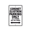 Coronet Elvstron Boats Parking Only All Others Will Be Towed Sea Ocean Beach Lake Aluminum Metal Sign Plate