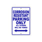 Corrosion Resistant Boats Parking Only All Others Will Be Towed Sea Ocean Beach Lake Aluminum Metal Sign Plate