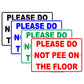 Please Do Not Pee On The Floor Toilet Bathroom Baby Childrens Swimming Pool Funny Gag Joke Aluminum Sign