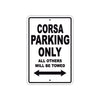 Corsa Boats Parking Only All Others Will Be Towed Sea Ocean Beach Lake Aluminum Metal Sign Plate
