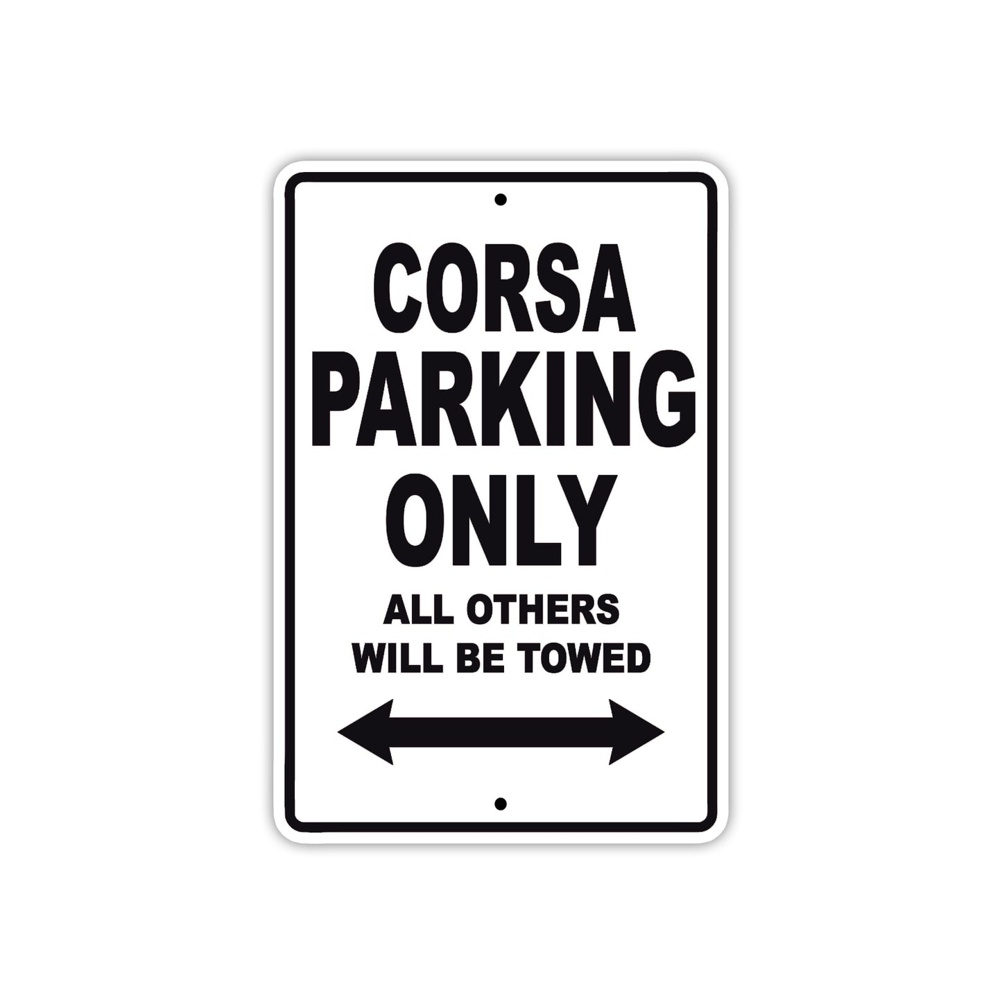 Corsa Boats Parking Only All Others Will Be Towed Sea Ocean Beach Lake Aluminum Metal Sign Plate