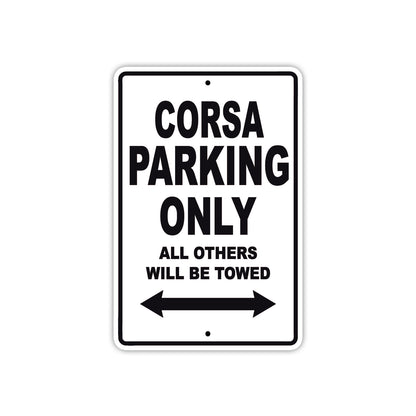 Corsa Boats Parking Only All Others Will Be Towed Sea Ocean Beach Lake Aluminum Metal Sign Plate