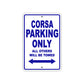 Corsa Boats Parking Only All Others Will Be Towed Sea Ocean Beach Lake Aluminum Metal Sign Plate