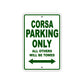 Corsa Boats Parking Only All Others Will Be Towed Sea Ocean Beach Lake Aluminum Metal Sign Plate