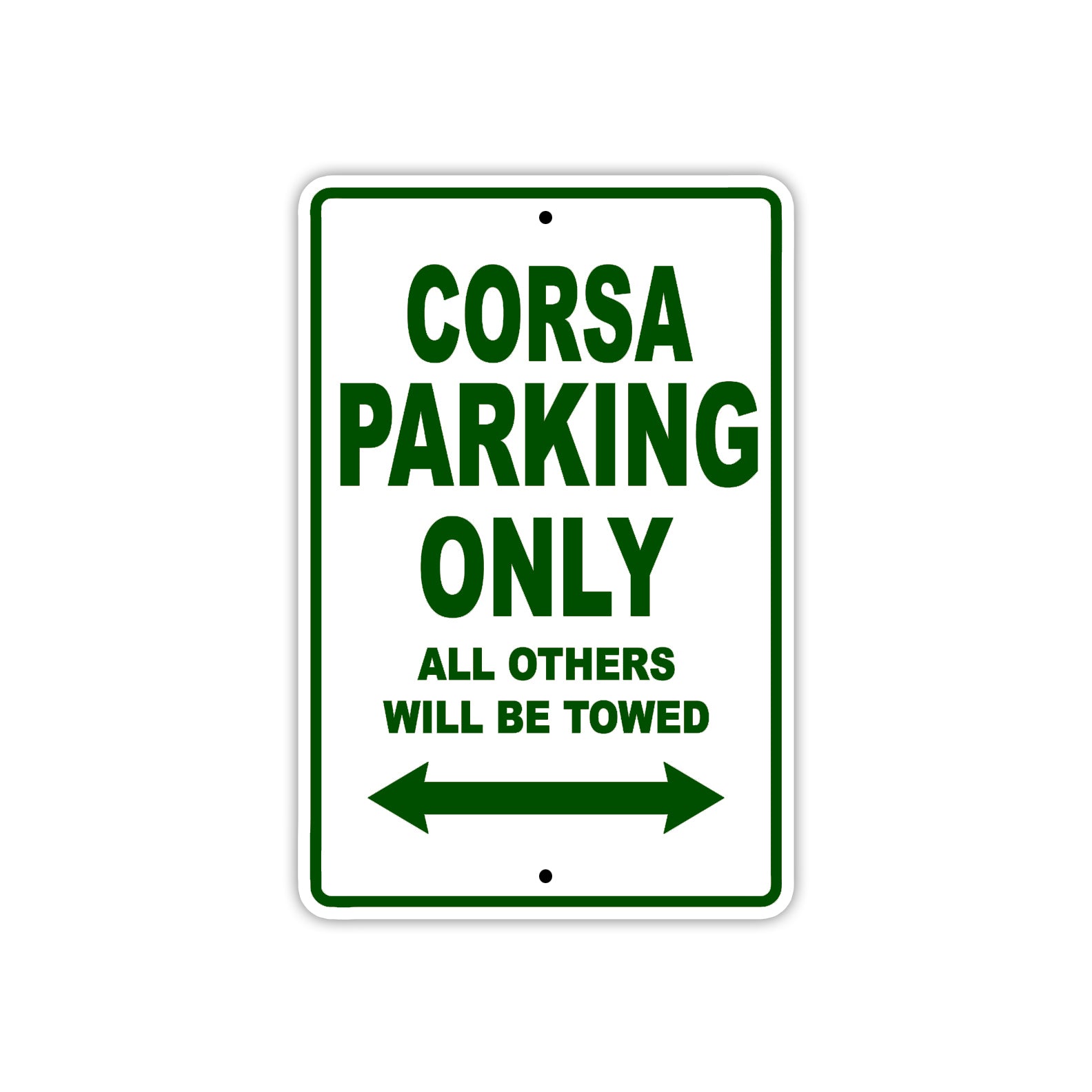 Corsa Boats Parking Only All Others Will Be Towed Sea Ocean Beach Lake Aluminum Metal Sign Plate