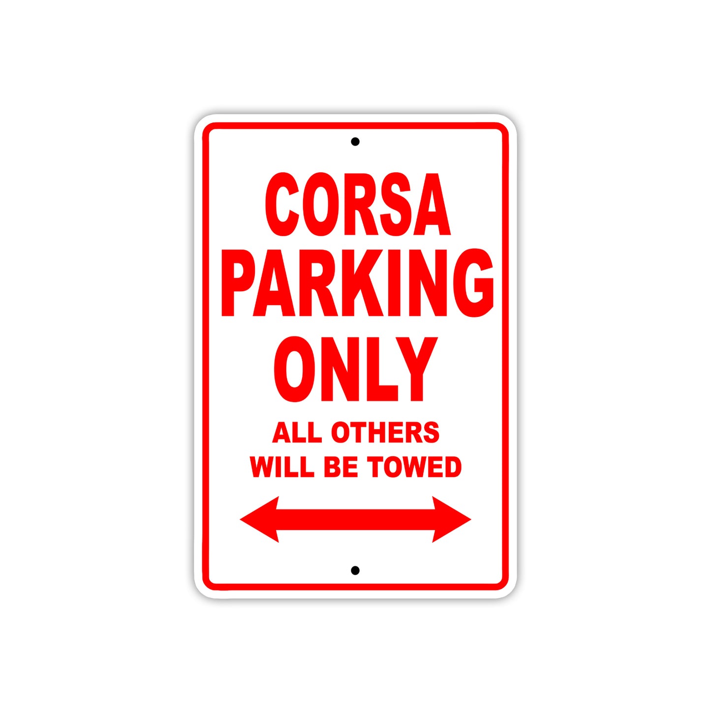 Corsa Boats Parking Only All Others Will Be Towed Sea Ocean Beach Lake Aluminum Metal Sign Plate
