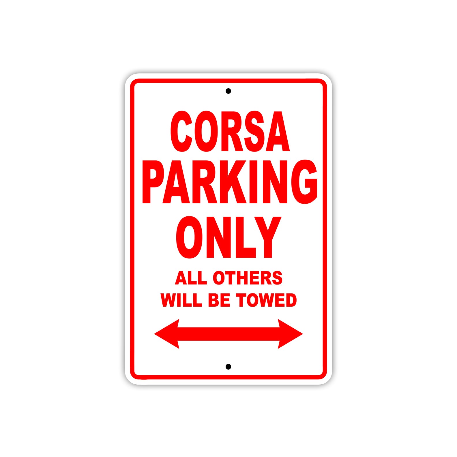 Corsa Boats Parking Only All Others Will Be Towed Sea Ocean Beach Lake Aluminum Metal Sign Plate