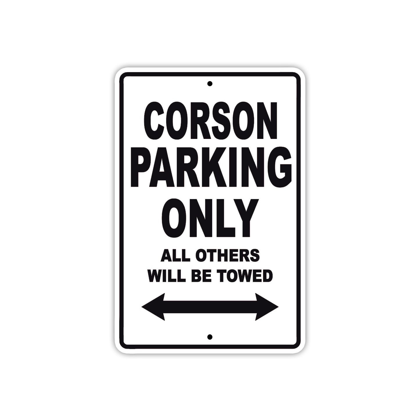 Corson Boats Parking Only All Others Will Be Towed Sea Ocean Beach Lake Aluminum Metal Sign Plate