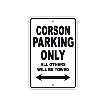 Corson Boats Parking Only All Others Will Be Towed Sea Ocean Beach Lake Aluminum Metal Sign Plate