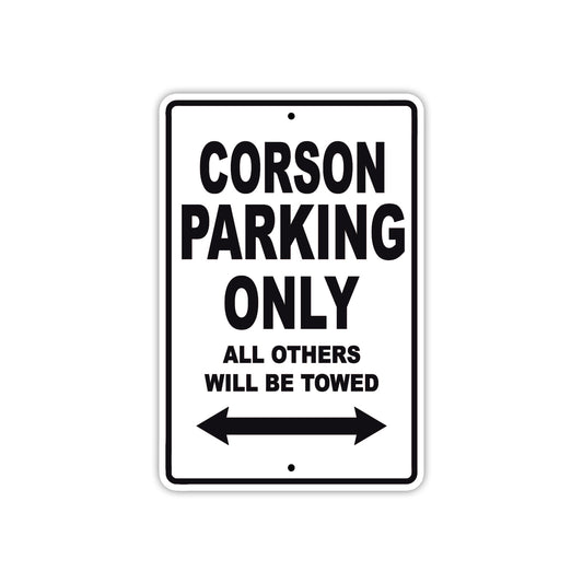 Corson Boats Parking Only All Others Will Be Towed Sea Ocean Beach Lake Aluminum Metal Sign Plate
