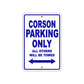 Corson Boats Parking Only All Others Will Be Towed Sea Ocean Beach Lake Aluminum Metal Sign Plate