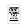 Cotton Cordell Boats Parking Only All Others Will Be Towed Sea Ocean Beach Lake Aluminum Metal Sign Plate