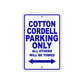 Cotton Cordell Boats Parking Only All Others Will Be Towed Sea Ocean Beach Lake Aluminum Metal Sign Plate