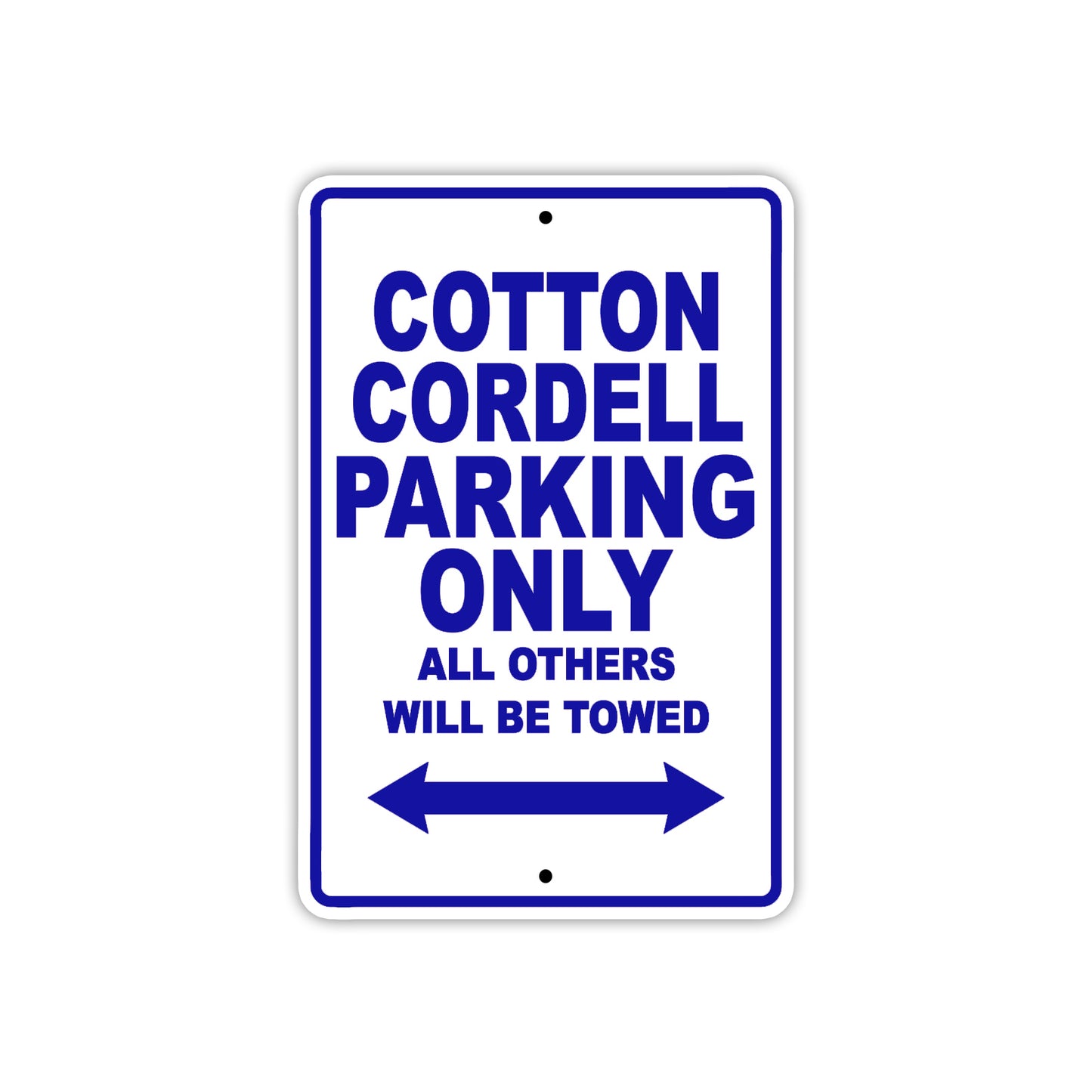 Cotton Cordell Boats Parking Only All Others Will Be Towed Sea Ocean Beach Lake Aluminum Metal Sign Plate