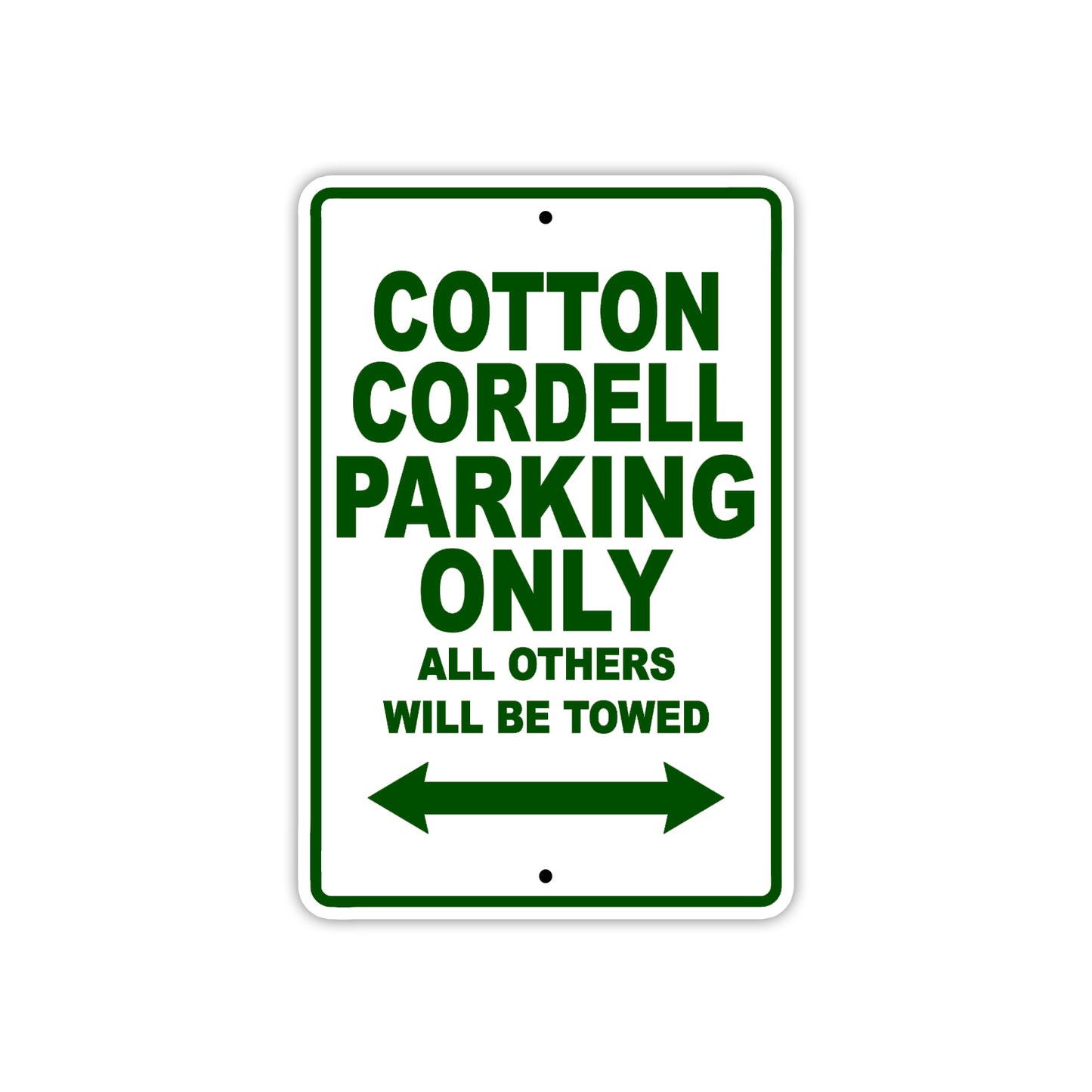 Cotton Cordell Boats Parking Only All Others Will Be Towed Sea Ocean Beach Lake Aluminum Metal Sign Plate