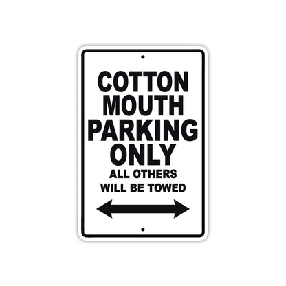 Cotton Mouth Boats Parking Only All Others Will Be Towed Sea Ocean Beach Lake Aluminum Metal Sign Plate