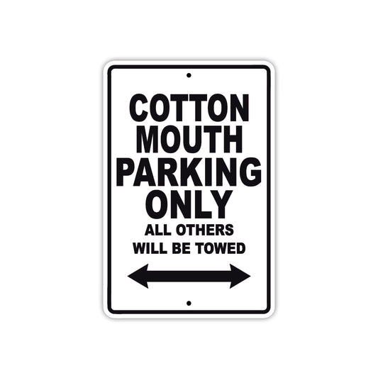 Cotton Mouth Boats Parking Only All Others Will Be Towed Sea Ocean Beach Lake Aluminum Metal Sign Plate