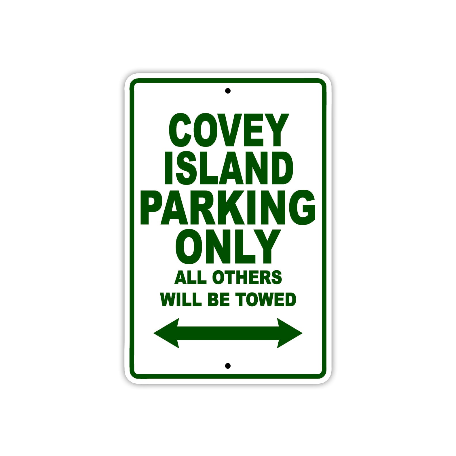 Covey Island Boats Parking Only All Others Will Be Towed Sea Ocean Beach Lake Aluminum Metal Sign Plate
