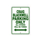 Craig Blackwell Boats Parking Only All Others Will Be Towed Sea Ocean Beach Lake Aluminum Metal Sign Plate