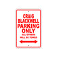 Craig Blackwell Boats Parking Only All Others Will Be Towed Sea Ocean Beach Lake Aluminum Metal Sign Plate