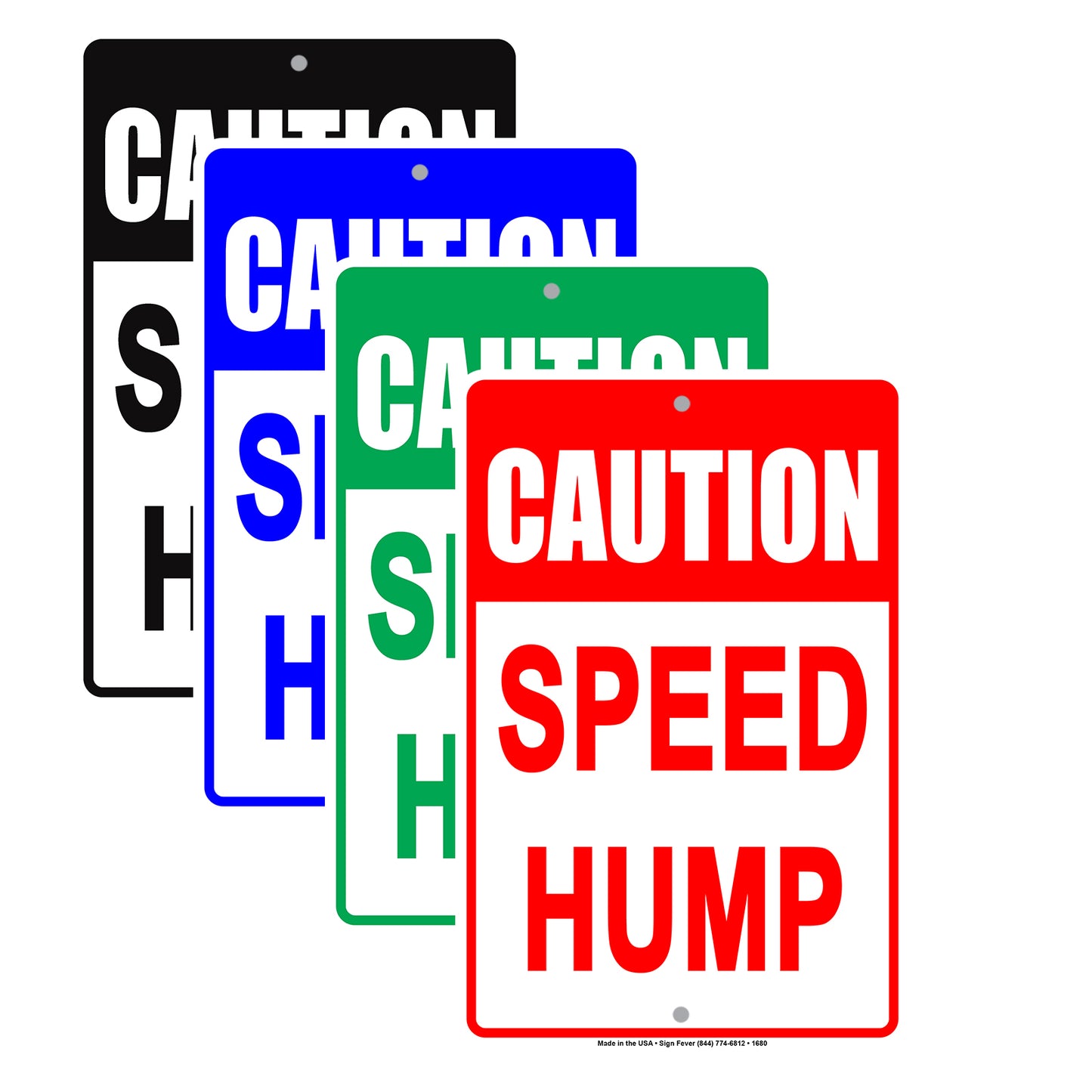 Caution Speed Hump Safety Traffic Road Highway Avenue Blvd Alert Vehicle Warning Aluminum