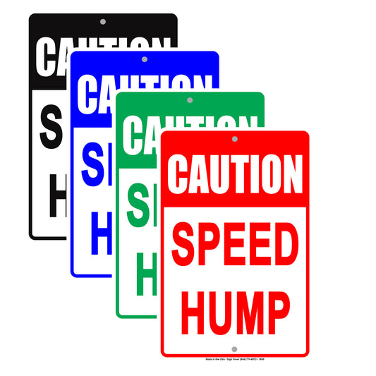 Caution Speed Hump Safety Traffic Road Highway Avenue Blvd Alert Vehicle Warning Aluminum