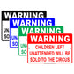 Warning Children Left Unattended Will Be Sold To The Circus Funny Notice Conference Aluminum Sign