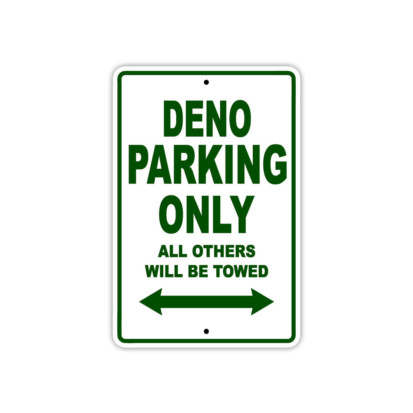 Deno Parking Only All Others Will Be Towed Sea Ocean Beach Lake Boat Aluminum Metal Sign Plate