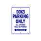 Donzi Parking Only All Others Will Be Towed Sea Ocean Beach Lake Boat Aluminum Metal Sign Plate