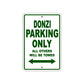 Donzi Parking Only All Others Will Be Towed Sea Ocean Beach Lake Boat Aluminum Metal Sign Plate