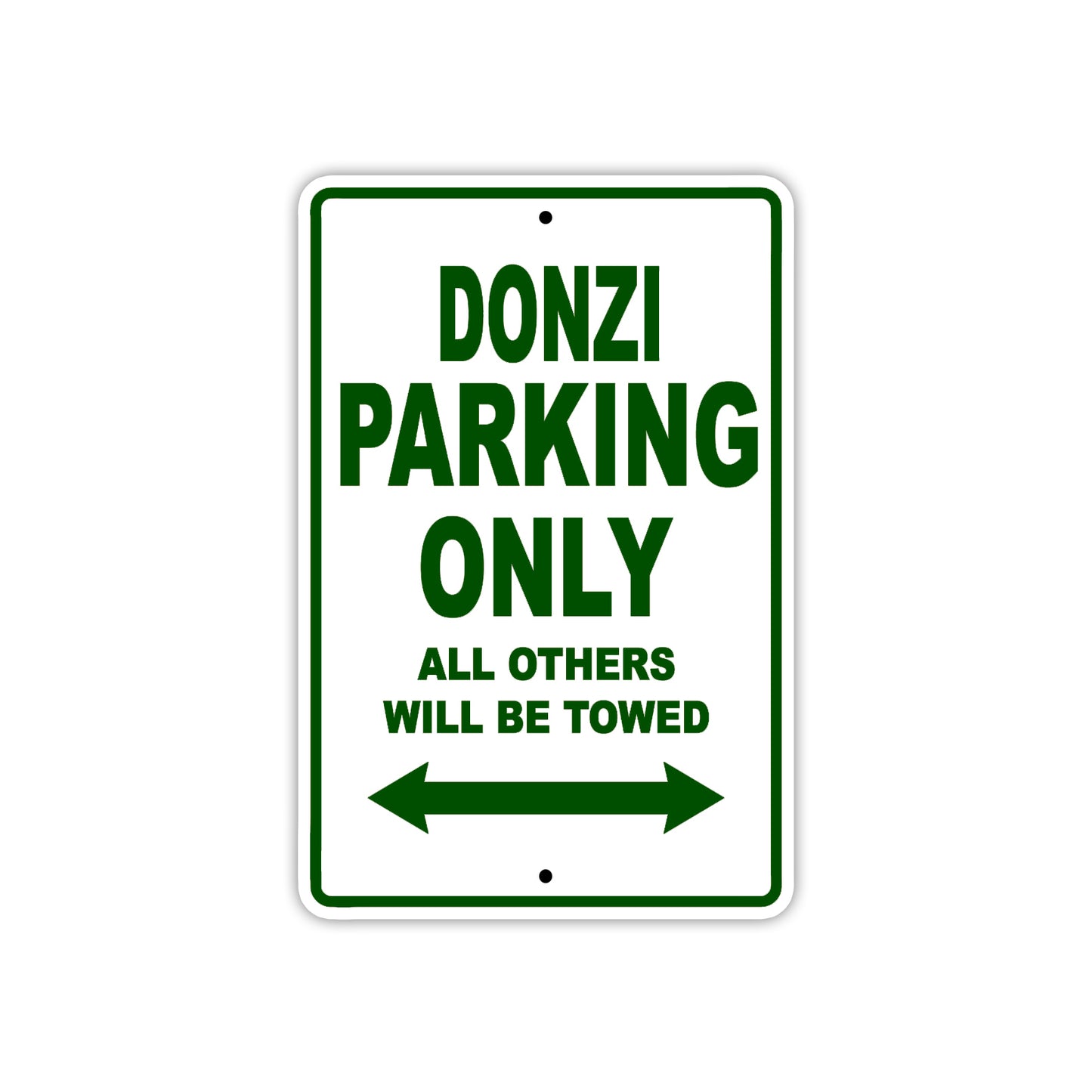 Donzi Parking Only All Others Will Be Towed Sea Ocean Beach Lake Boat Aluminum Metal Sign Plate
