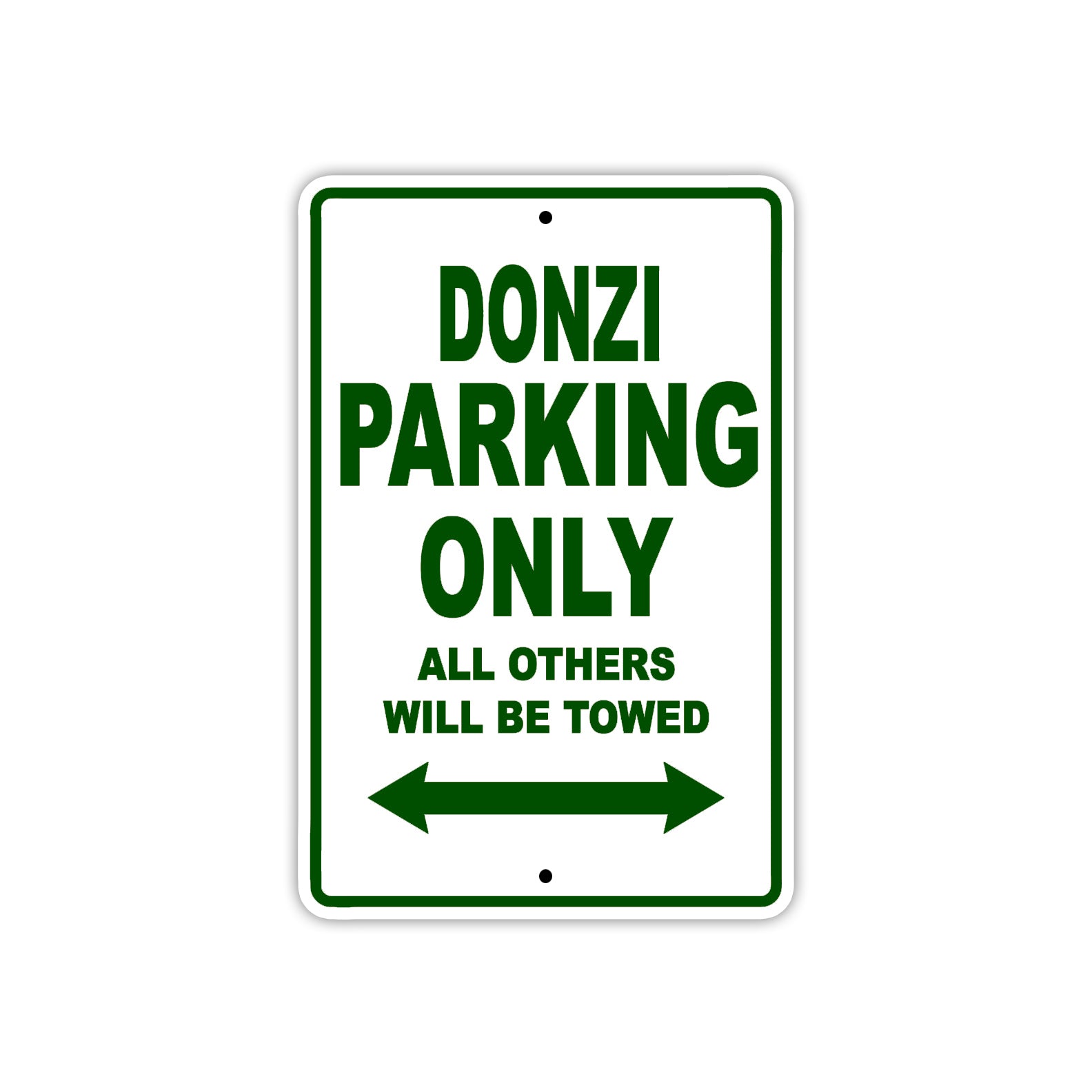 Donzi Parking Only All Others Will Be Towed Sea Ocean Beach Lake Boat Aluminum Metal Sign Plate