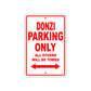 Donzi Parking Only All Others Will Be Towed Sea Ocean Beach Lake Boat Aluminum Metal Sign Plate