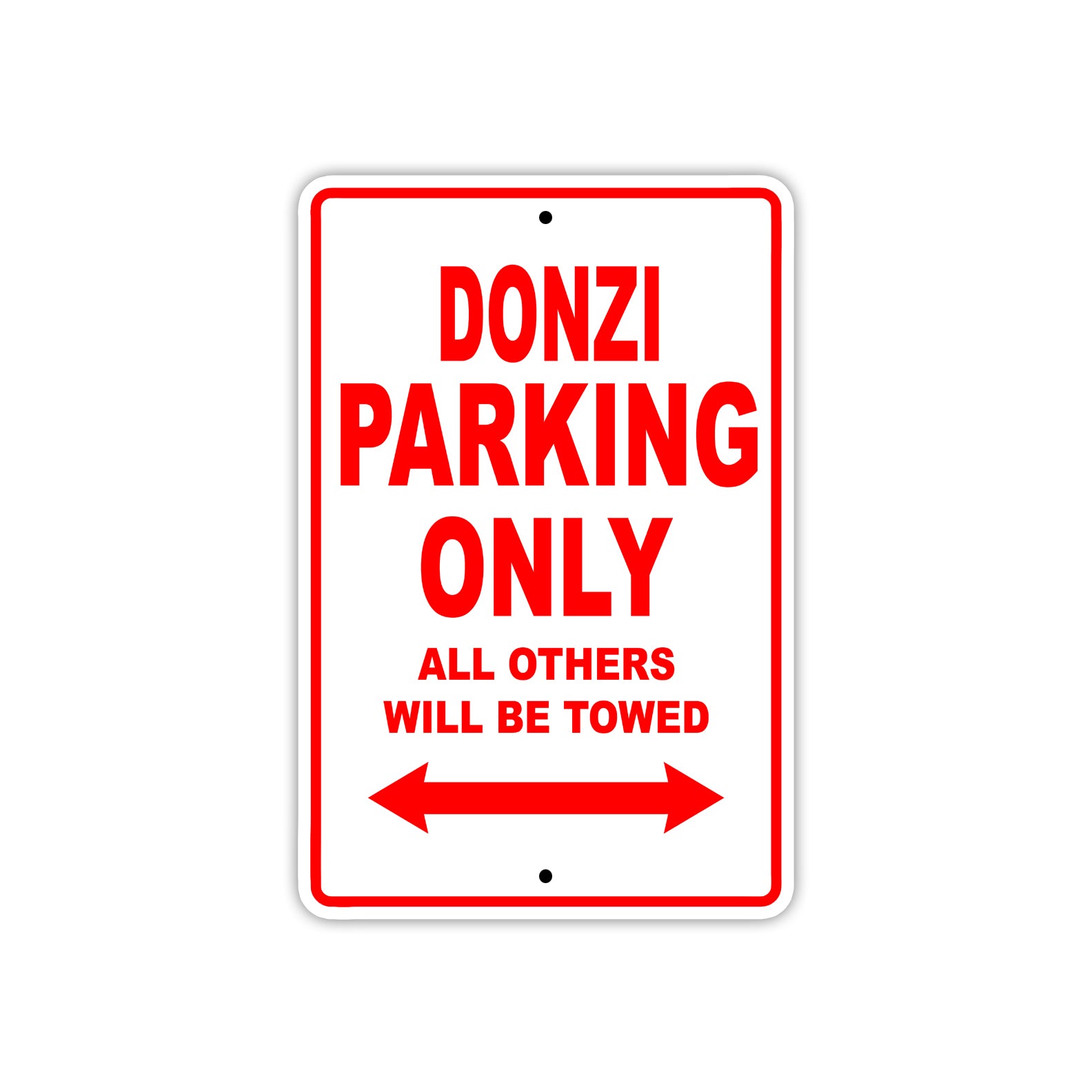 Donzi Parking Only All Others Will Be Towed Sea Ocean Beach Lake Boat Aluminum Metal Sign Plate
