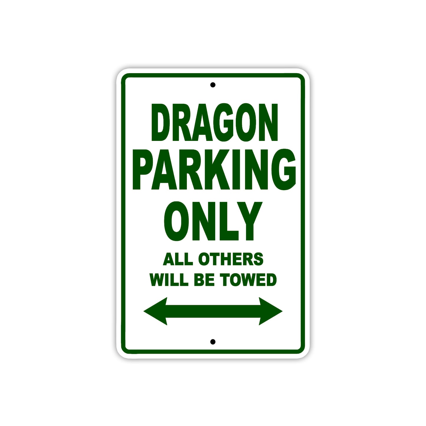 Dragon Parking Only All Others Will Be Towed Sea Ocean Beach Lake Boat Aluminum Metal Sign Plate