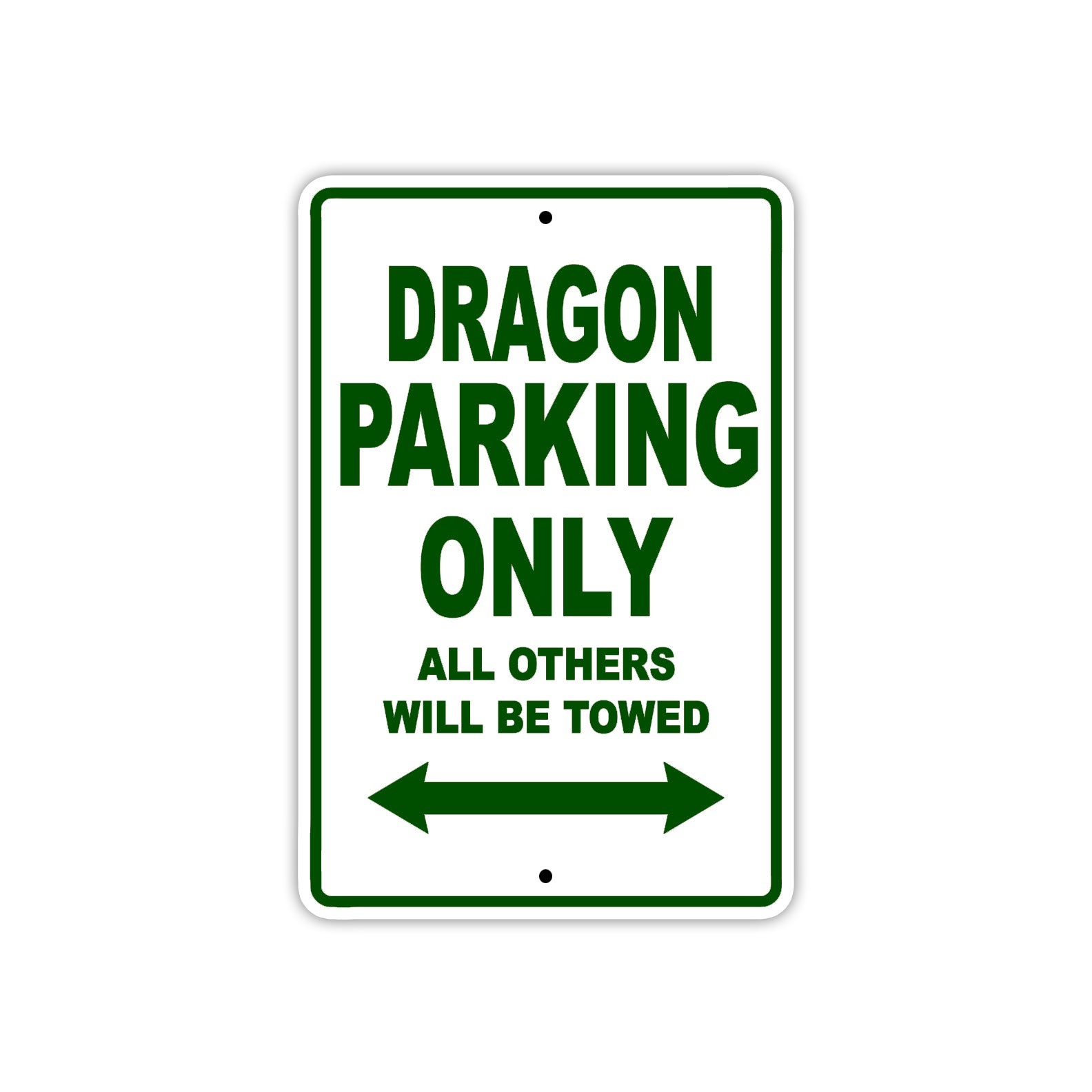 Dragon Parking Only All Others Will Be Towed Sea Ocean Beach Lake Boat Aluminum Metal Sign Plate