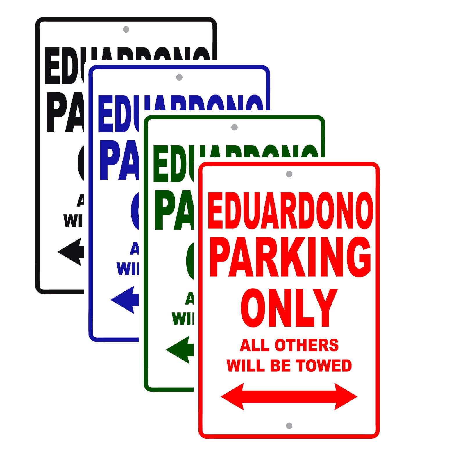 Eduardono Parking Only All Others Will Be Towed Sea Ocean Beach Lake Boat Aluminum Metal Sign Plate